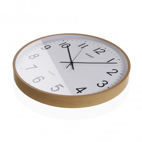 RELOJ PARED MADERA CLARA 50CM