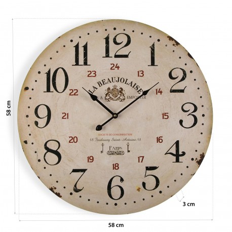 RELOJ DE PARED MADERA 58CM