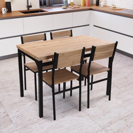 JUEGO MESA Y CUATRO SILLAS