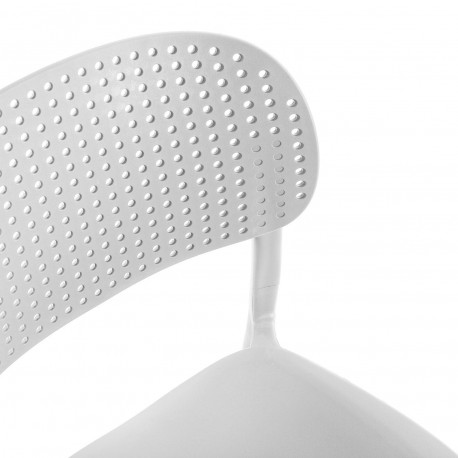 SILLA DE COMEDOR BLANCA APILABLE