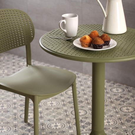 SILLA DE COMEDOR CAQUI APILABLE