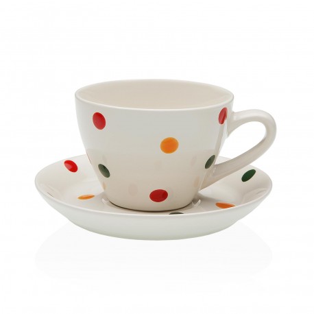SET 6 TAZAS CAFE CON PLATO MELISSA