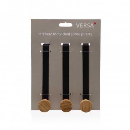 SET 3 PERCHEROS DE PUERTA NEGRO INDIVIDUALES