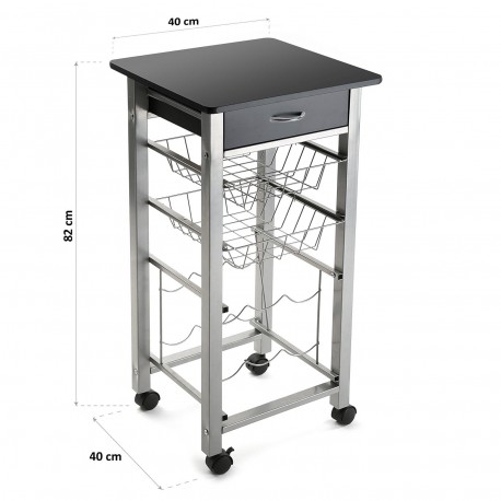 CARRO COCINA NEGRO 40CM