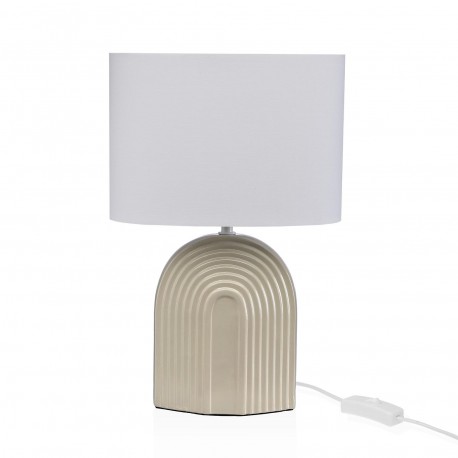 LAMPARA DE MESA ARCOIRIS MONOCROMATICO BEIGE