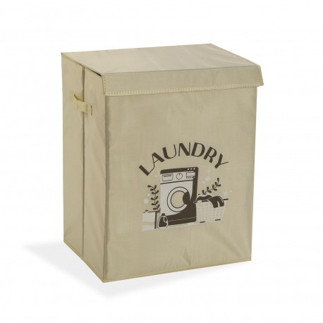CESTO ROPA  PLEGABLE  BLANCO