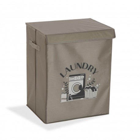 CESTO ROPA  PLEGABLE  GRIS