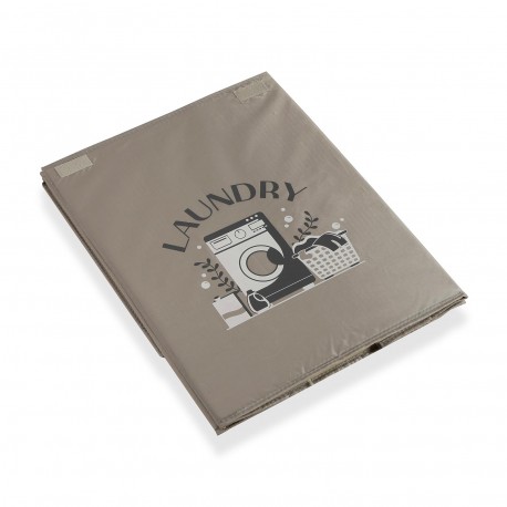CESTO ROPA  PLEGABLE  GRIS