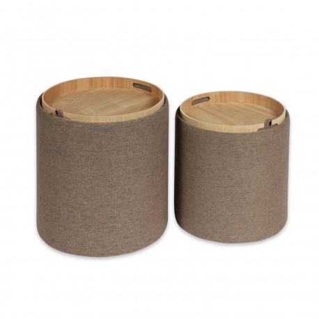 SET 2 PUFFS CHOCOLATE C/ BANDE