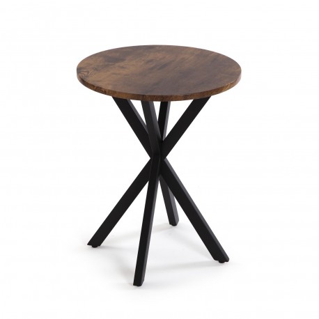MESA AUXILIAR REDONDA MADERA 40x50