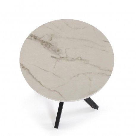 MESA AUXILIAR REDONDA EFECTO MARMOL 40x50
