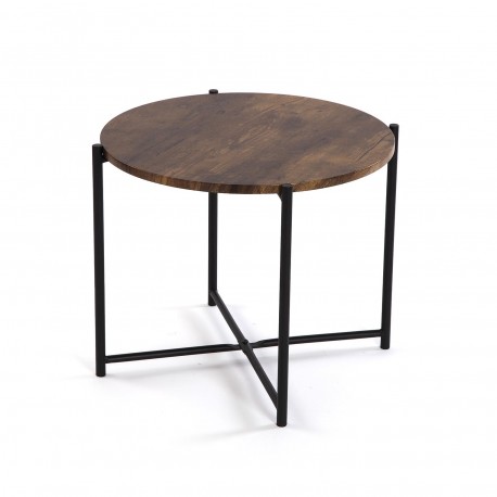 MESA AUXILIAR REDONDA MADERA 51x40