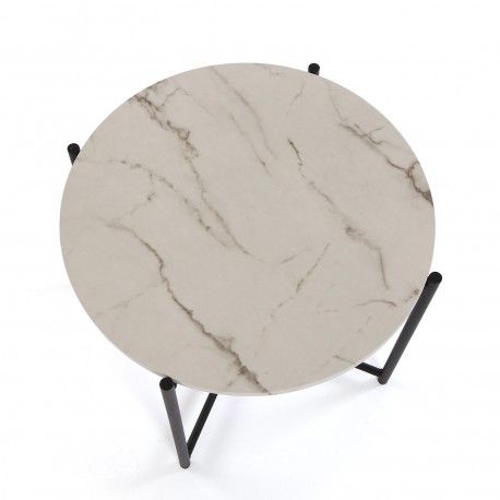 MESA AUXILIAR REDONDA EFECTO MARMOL 51x40