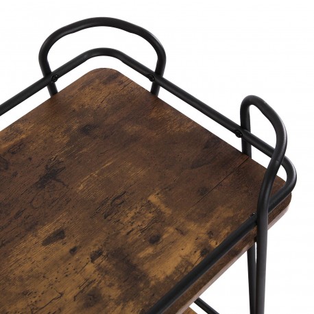 CARRO CON RUEDAS RECTANGULAR MADERA