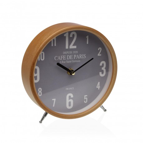 RELOJ DE MESA GRIS CAFE DE PARIS 18,5CM