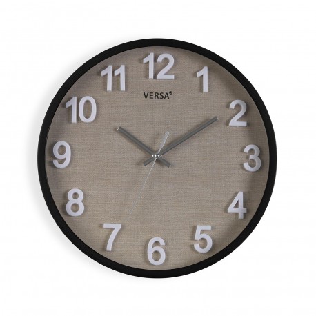 RELOJ DE PARED VESTA NEGRO 30 CM RELOJ DE PARED VESTA NEGRO 30 CM
