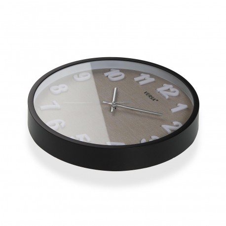 RELOJ DE PARED VESTA NEGRO 30 CM RELOJ DE PARED VESTA NEGRO 30 CM