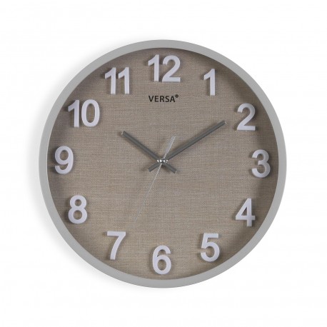 RELOJ DE PARED VESTA GRIS 30 CM RELOJ DE PARED VESTA GRIS 30 CM
