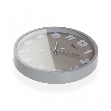 RELOJ DE PARED VESTA GRIS 30 CM RELOJ DE PARED VESTA GRIS 30 CM