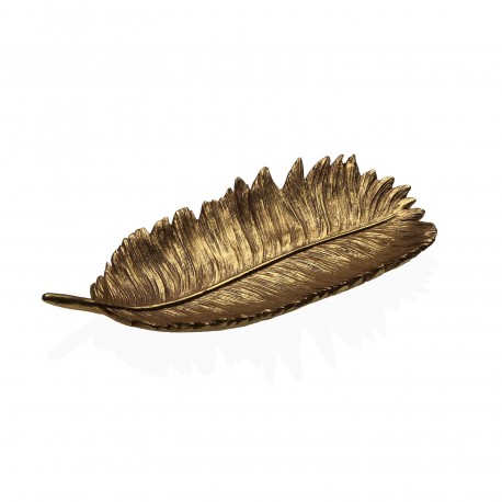 CENTRO DE MESA PLUMA DORADA