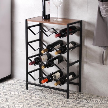 MUEBLE BOTELLERO 12 BOTELLAS NEGRO