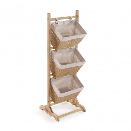 MUEBLE BAÑO 3 CESTAS MARRON ZENIT