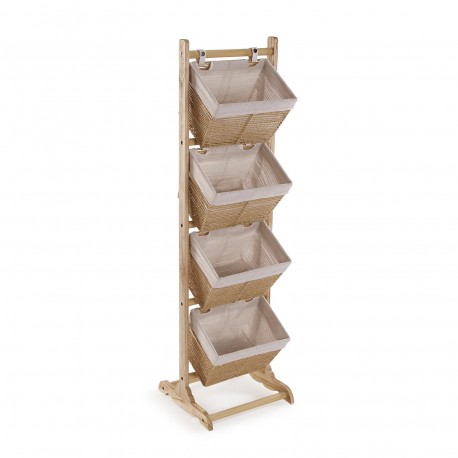 MUEBLE BAÑO 4 CESTAS MARRON ZENIT