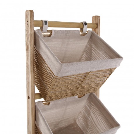 MUEBLE BAÑO 4 CESTAS MARRON ZENIT