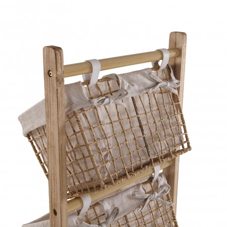 MUEBLE BAÑO 3 CESTAS MARRON NADIR