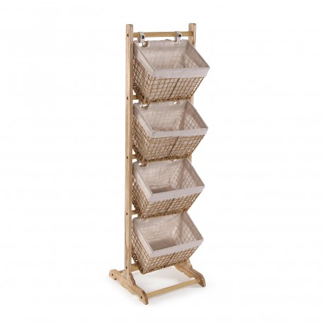 MUEBLE BAÑO 4 CESTAS MARRON NADIR