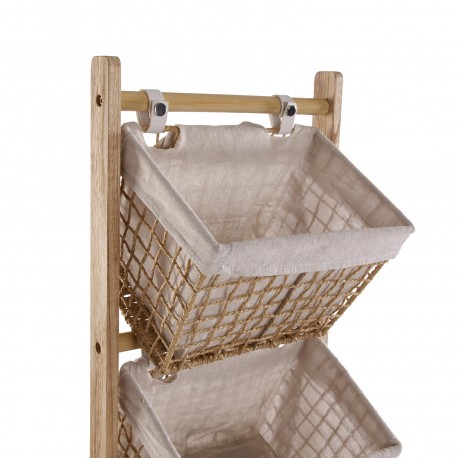 MUEBLE BAÑO 4 CESTAS MARRON NADIR