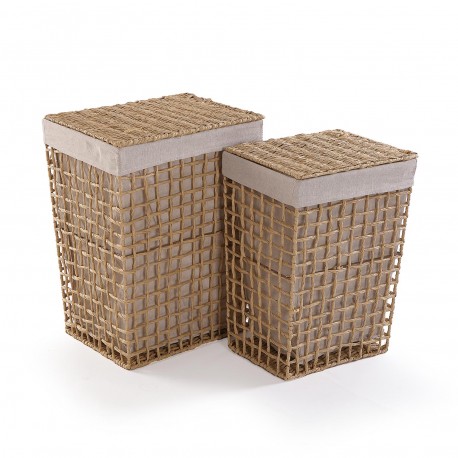 SET DE 2 CESTAS ALTAS MARRON NADIR