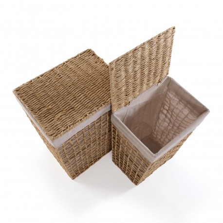 SET DE 2 CESTAS ALTAS MARRON NADIR