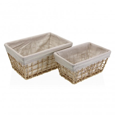 SET DE 2 CESTAS MARRON NADIR SIN TAPA