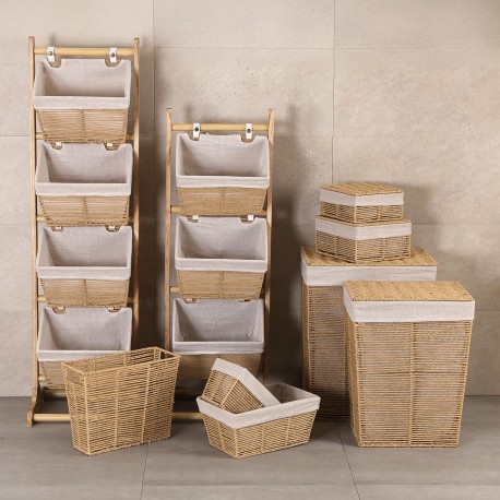 MUEBLE BAÑO 4 CESTAS MARRON ZENIT
