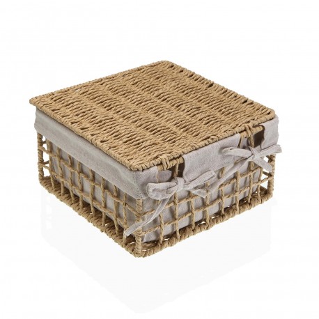 SET DE 2 CESTAS MARRON NADIR CON TAPA