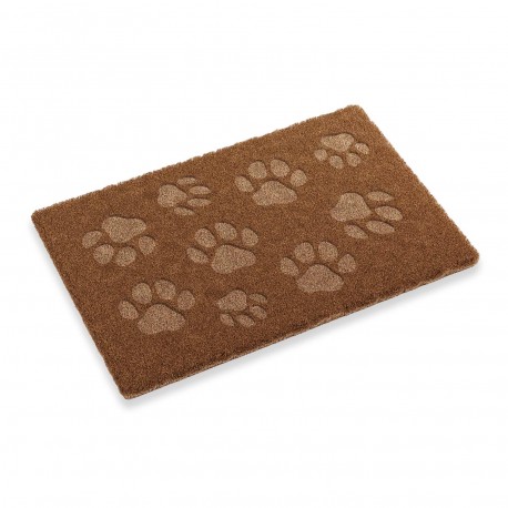 FELPUDO DE COCO CON DISEÑO DE HUELLAS CANINAS