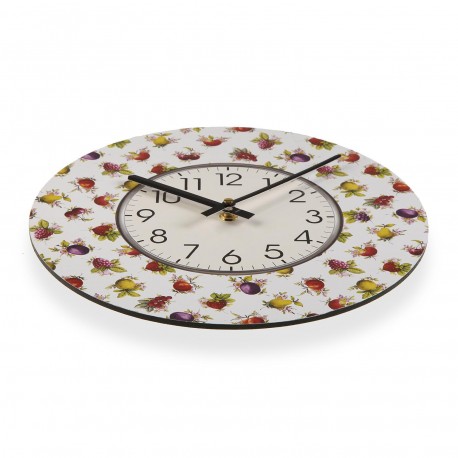 RELOJ MADERA  STRAWBERRY 29CM
