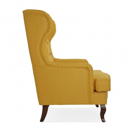 SILLON LISO MOSTAZA BUTTONS