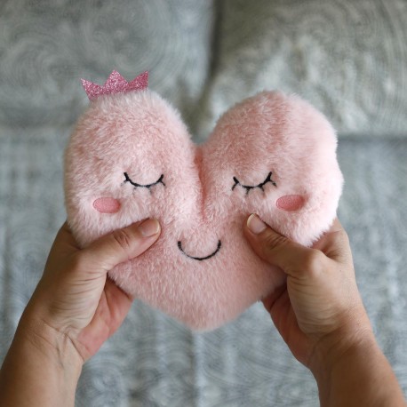 ALMOHADA TERMICA CORAZON ROSA