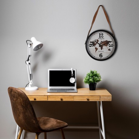 RELOJ DE PARED WORLD MAP 35CM