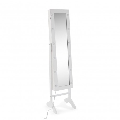 ESPEJO JOYERO BLANCO CON LED