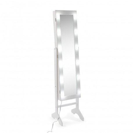 ESPEJO JOYERO BLANCO CON LED