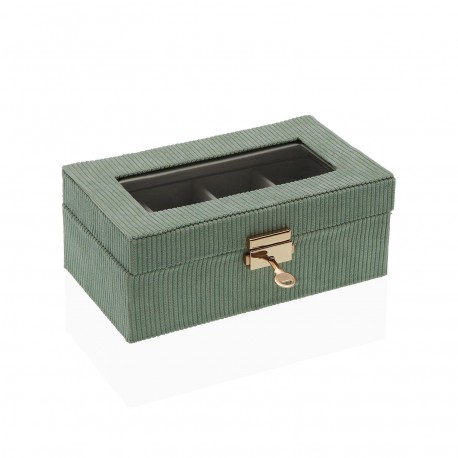 CAJA VERDE PARA 4 RELOJES