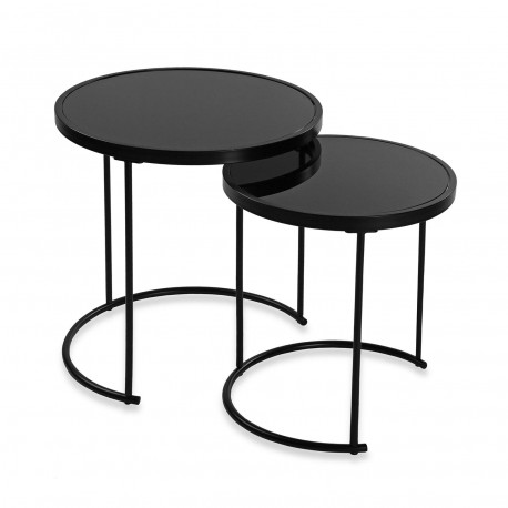 SET MESILLAS NEGRAS CRISTAL