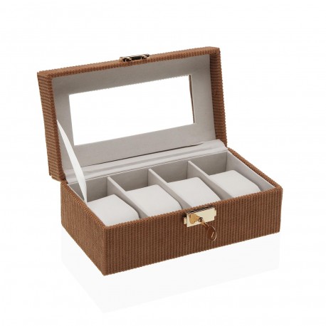 CAJA TERRACOTA PARA 4 RELOJES
