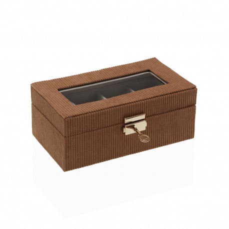 CAJA TERRACOTA PARA 4 RELOJES