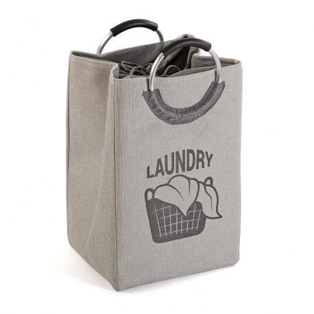 CESTO DE ROPA LAUNDRY GRIS CL