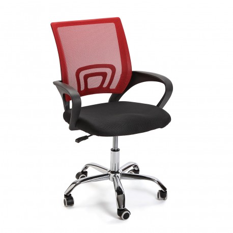 SILLA OFICINA NEGRA/ROJA