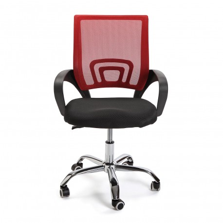 SILLA OFICINA NEGRA/ROJA